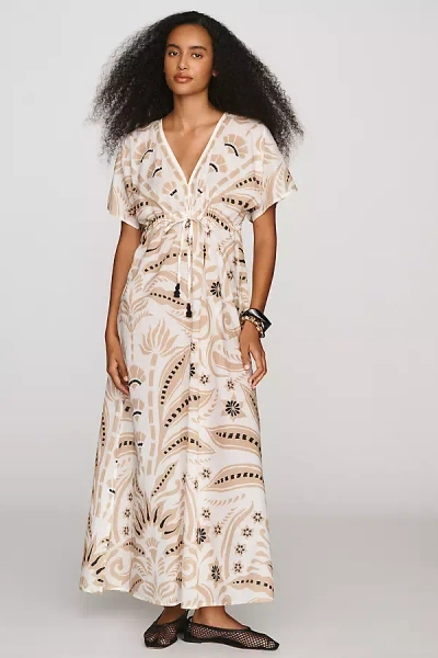 Omika Pia Marlina 100% Modal Kaftan In Beige