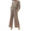 Omika Reece Wide-leg Sweatpant In Blakely Sesame In Brown