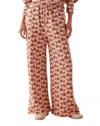 Omika Reece Wide Leg Sweatpant In Quinn Redwood In Multi