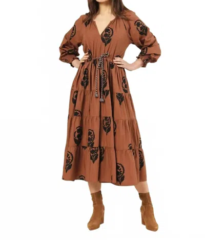 Omika Riviera Maxi Dress In Brown