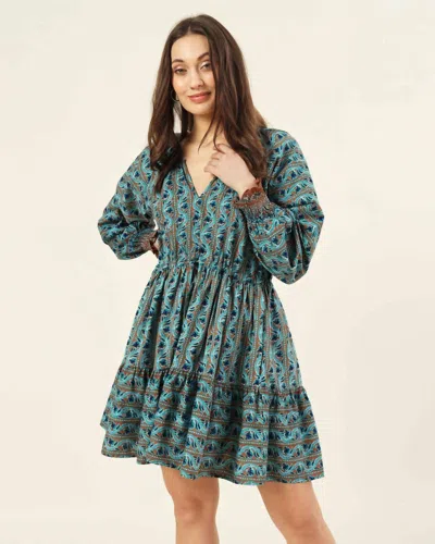 Omika Riviera Mini Dress In Maia Oxford In Multi