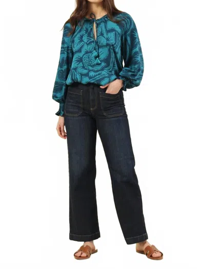 Omika Riviera Tie-neck Blouse In Cierra Bayou In Multi
