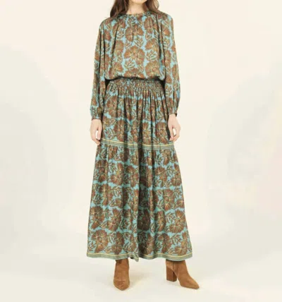 OMIKA ROSALITA MAXI SKIRT IN ETTA JADEITE