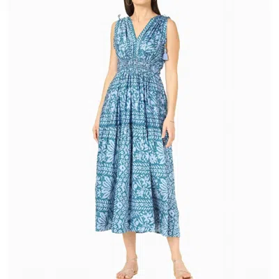 Omika Rosalita Midi Dress In Natalia Tidepool In Blue