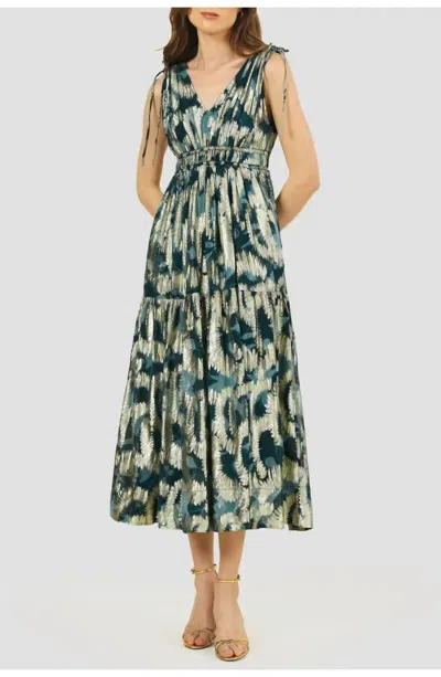Omika Rosalita Midi Dress In Santari Peacock In Multi
