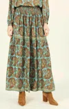 Omika Rosalita Maxi Skirt In Etta Jadeite In Gray