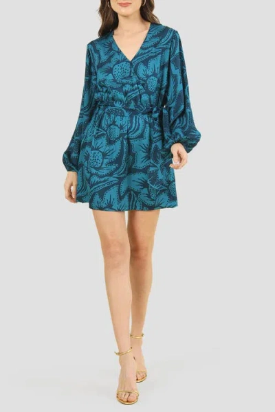 Omika Samira Wrap Dress Mini In Cierra Bayou