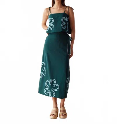 Omika Sammi Midi Skirt In Dragonfly In Green