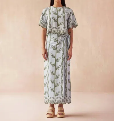 Omika Sammi Midi Skirt In Vani Dew