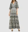 Omika Sloan Maxi Dress In Zacie Tuxedo Zatux In Multi