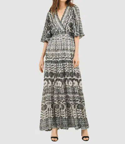 Omika Sloan Maxi Dress In Zacie Tuxedo Zatux In Multi