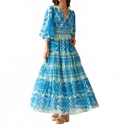 Omika Sloane Maxi Dress In Lago In Blue