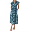 Omika Willa Midi Dress In Lolita Harbor In Blue
