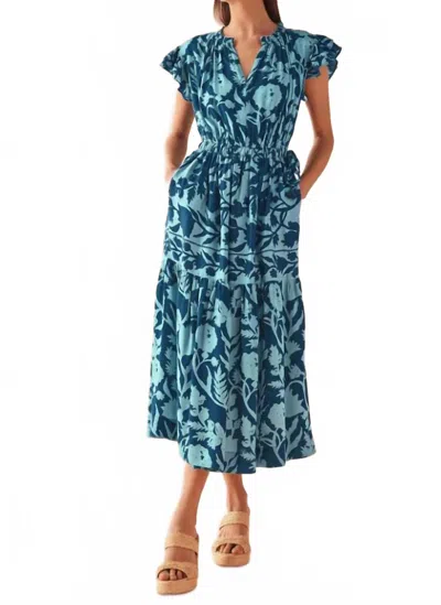 Omika Willa Midi Dress In Lolita Harbor In Blue