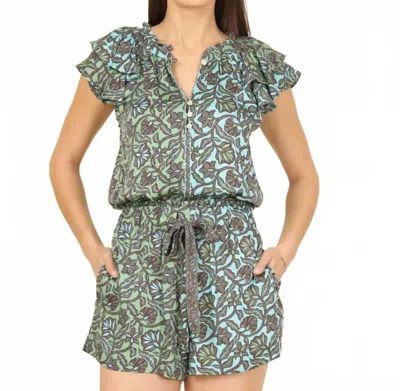 Omika Wilora V-neck Blouse In Marine In Green
