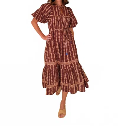 Omika Wren Midi Dress In Aara Espresso In Brown