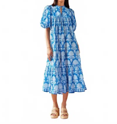 OMIKA WREN MIDI DRESS IN MIKA AZURE