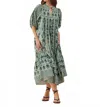 Omika Wren Midi Dress In Papaya In Green
