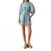 Omika Wren Mini Dress In Millie Bora Bora In Blue
