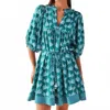 Omika Wren Mini Dress In Nicobar Mantis In Multi