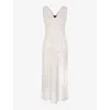 OMNES OMNES WOMEN'S IVORY IRIS V-NECK SLEEVELESS WOVEN MAXI DRESS