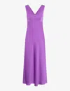OMNES OMNES WOMEN'S LILAC MARILYN CUT-OUT SLEEVELESS RECYCLED-POLYESTER MAXI DRESS