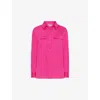 OMNES OMNES WOMEN'S MAGENTA ASHLYN PATCH-POCKET RECYCLED-POLYESTER SHIRT