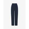 OMNES OMNES WOMEN'S NAVY CINNAMON STRAIGHT-LEG RELAXED-FIT STRETCH-WOVEN TROUSERS