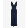 OMNES OMNES WOMEN'S NAVY IRIS WOVEN MAXI DRESS