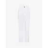 OMNES OMNES WOMEN'S WHITE CINNAMON STRAIGHT-LEG RELAXED-FIT STRETCH-WOVEN TROUSERS