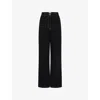 Omnes Womens Black Orielle Wide-leg High-rise Jeans In Black