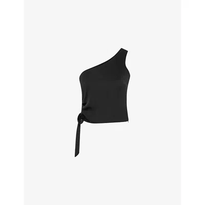 Omnes Womens  Sweeny One-shoulder Satin Top
