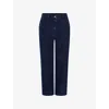 Omnes Womens Riona Straight-leg Denim Jeans Blue In Blue