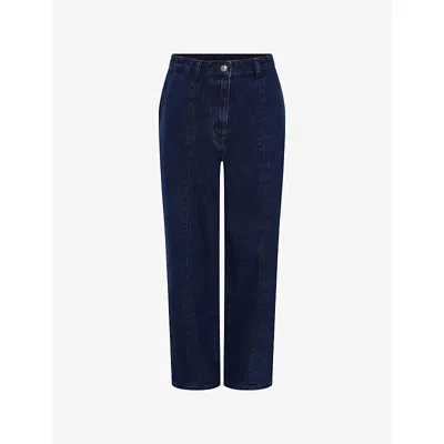 Omnes Womens Riona Straight-leg Denim Jeans Blue