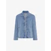 Omnes Womens Copenhagen Tie-up Relaxed-fit Denim Shirt Blue In Blue