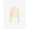 Omnes Womens Daria Oversized Knitted Jumper Cream Xs In White