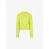 Omnes Womens Daria Oversized Knitted Jumper Green Xs In Green