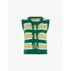 Omnes Womens  Jacob Tie-front Stretch-knit Vest