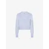Omnes Womens Light Blue August Regular-fit Stretch-knit Cardigan Xs