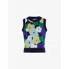 Omnes Womens  Bobbi Floral-intarsia Knitted Vest