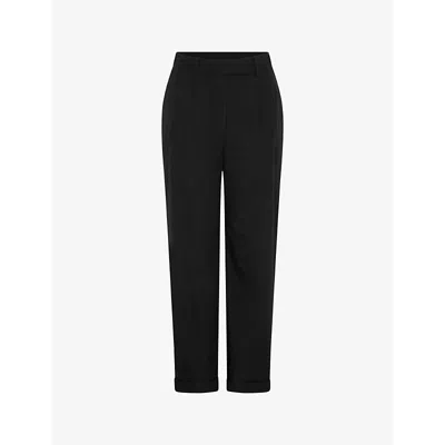 Omnes Womens Black Candy Straight-leg High-rise Stretch-cotton Trousers