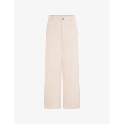 Omnes Womens Orielle Cropped Corduroy Cotton Trousers Beige
