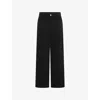 Omnes Womens Orielle Cropped Corduroy Cotton Trousers Black In Black