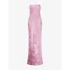 Omnes Womens  Amdra Strapless Woven Maxi Dress In Pink