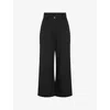 Omnes Womens Tasmin Wide-leg High-rise Cotton Trousers Black Black In Black Black