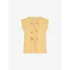 Omnes Womens  Jacob Tie-front Stretch-knit Vest