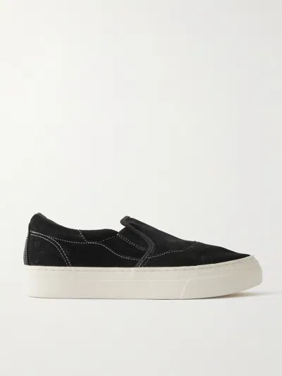 Omni Lister Suede Slip-on Sneakers In Black