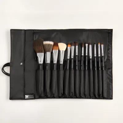 Omnia Brush Pro Wrap 14pc Makeup Brush Set In Black