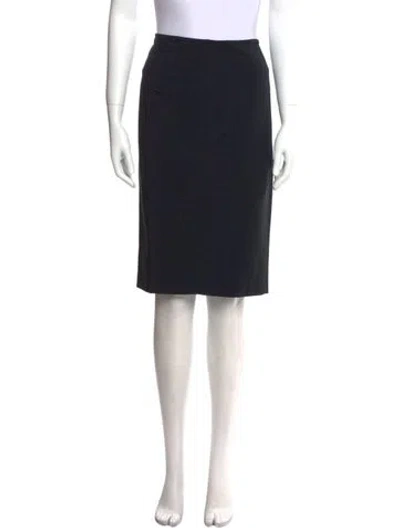 Pre-owned Omo Norma Kamali Knee-length Skirt In Black