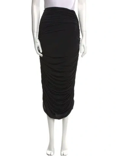 Pre-owned Omo Norma Kamali Midi Length Skirt In Black